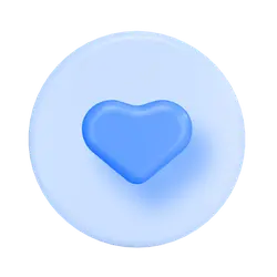 Blue Heart Button - icon - Free Download PNG