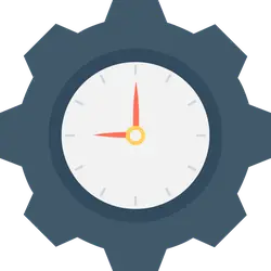 Gear Clock - simple - Transparent Layer PNG