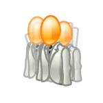 Gray Figures with Golden Heads - gray - PNG Images
