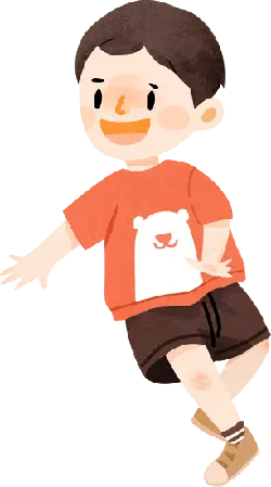 Boy in Red T-shirt - happy - High Resolution PNG