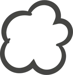 Cloud - weather - outline - PNG Images