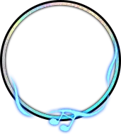 Musical Note Circle - neon light - PNG Images