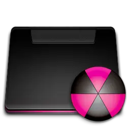 Black Folder and Pink Circular Pattern - graphic design - PNG Images