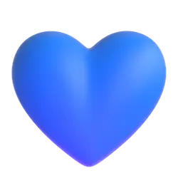 Blue Heart - gradient - PNG Images