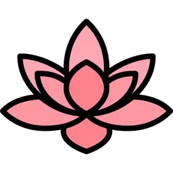 Pink Lotus Flower - logo - High Resolution PNG