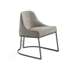 Modern Dining Chair - soft padded seat - Transparent Background PNG