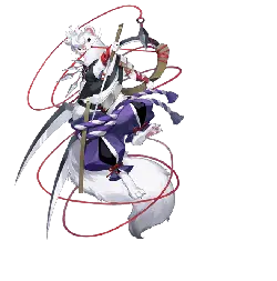 White Fox Warrior - purple - Free Download PNG