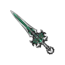 Decorative Green Sword - weapon - No Background PNG