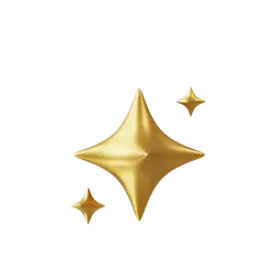 Gold Four-pointed Star - decoration - Free Download PNG
