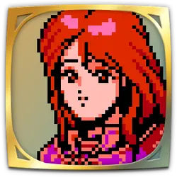 Pixel Red-Haired Girl - pixel art - No Watermark PNG
