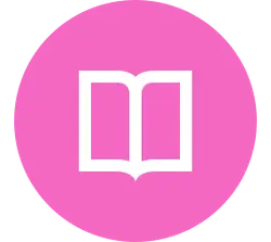 Pink Circle Icon - book - Lossless PNG
