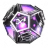 Purple Crystal Die - dodecahedron - No Background PNG