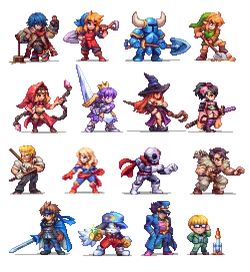 Pixel Character 1 - pixel art - No Background PNG