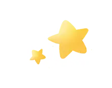 Yellow Stars - shining - nightsky - No Background PNG