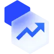 Blue Hexagon Arrow - graphic - Transparent Layer PNG
