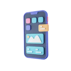 Colorful Phone - simple - High Resolution PNG