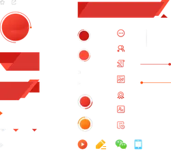 Red Icon Set - triangle - PNG