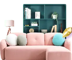 Modern Living Room Sofa Set - lamp - Lossless PNG