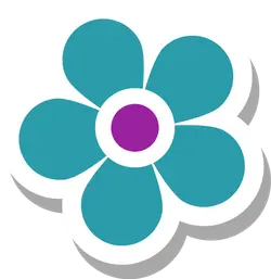 Blue Flower - blue - simple - Free Download PNG