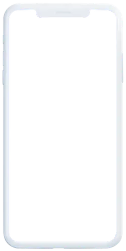 White Smartphone - minimalistic - No Background PNG