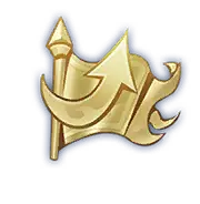 Golden Flag Badge - gold - High Resolution PNG