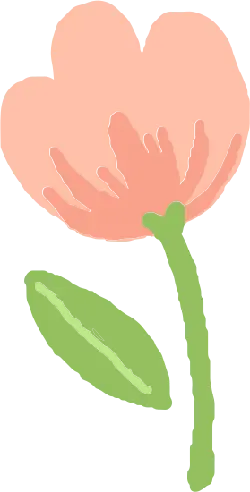 Pink Flower - simple drawing - Transparent Layer PNG