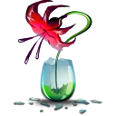 Heart-Shaped Vase with Flowers - heart shape - PNG