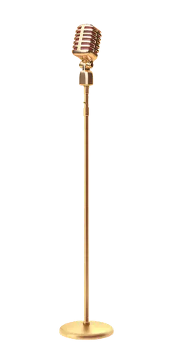 Vintage Microphone - gold - microphone - High Resolution PNG