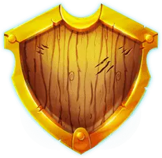 Golden Shield - wooden - Lossless PNG