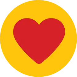 Heart Pattern - red - circle - PNG