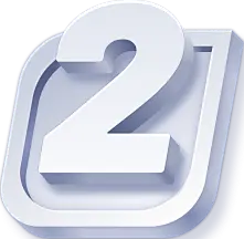 Number 2 - logo - white - Transparent Background PNG