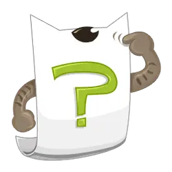 Questioning Paper Bag Cat - question - Transparent Layer PNG