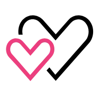 Pink Heart Shape Pattern - graphic - PNG