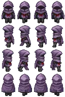 Purple Knight - animated character - High Resolution PNG
