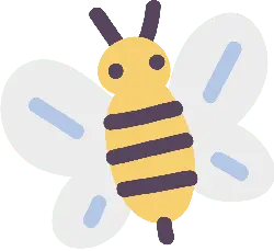 Bee - purple - Lossless PNG