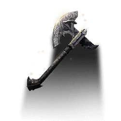 Silver War Axe - decoration - Lossless PNG