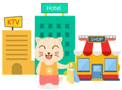 Shopping Cat - city - PNG