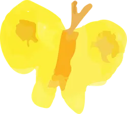 Yellow Butterfly - insect - colorful - Transparent Layer PNG