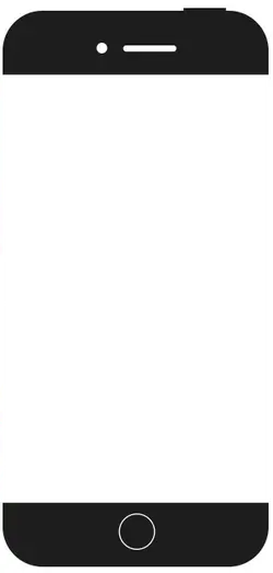 Black Smartphone - button - No Background PNG