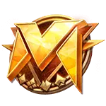 M - gold - Transparent Background PNG