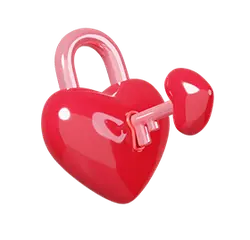 Heart-shaped Lock and Key - love - High Resolution PNG