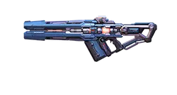 Futuristic Rifle - high-tech - blue - Free Download PNG