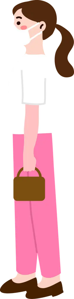 Woman in Pink Pants - mask - Transparent Background PNG