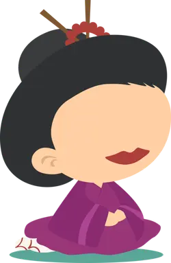 Cartoon Girl - purple - No Background PNG