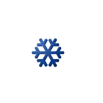 Snowflake - blue - hexagonal - PNG