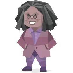 Cartoon Character with Glasses - purple - No Background PNG