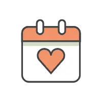 Calendar Heart Icon - design - PNG