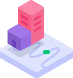 Pink and Purple Buildings - simple - Lossless PNG