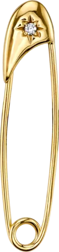 Gold Safety Pin - jewellery - No Background PNG