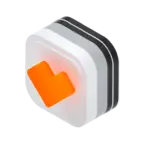 Orange Arrow Button - icon - High Resolution PNG